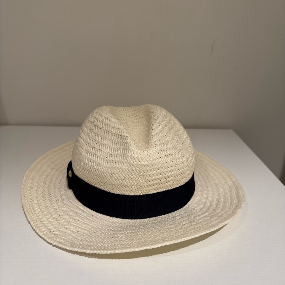 Banana Republic Cream and Navy Fedora Hat